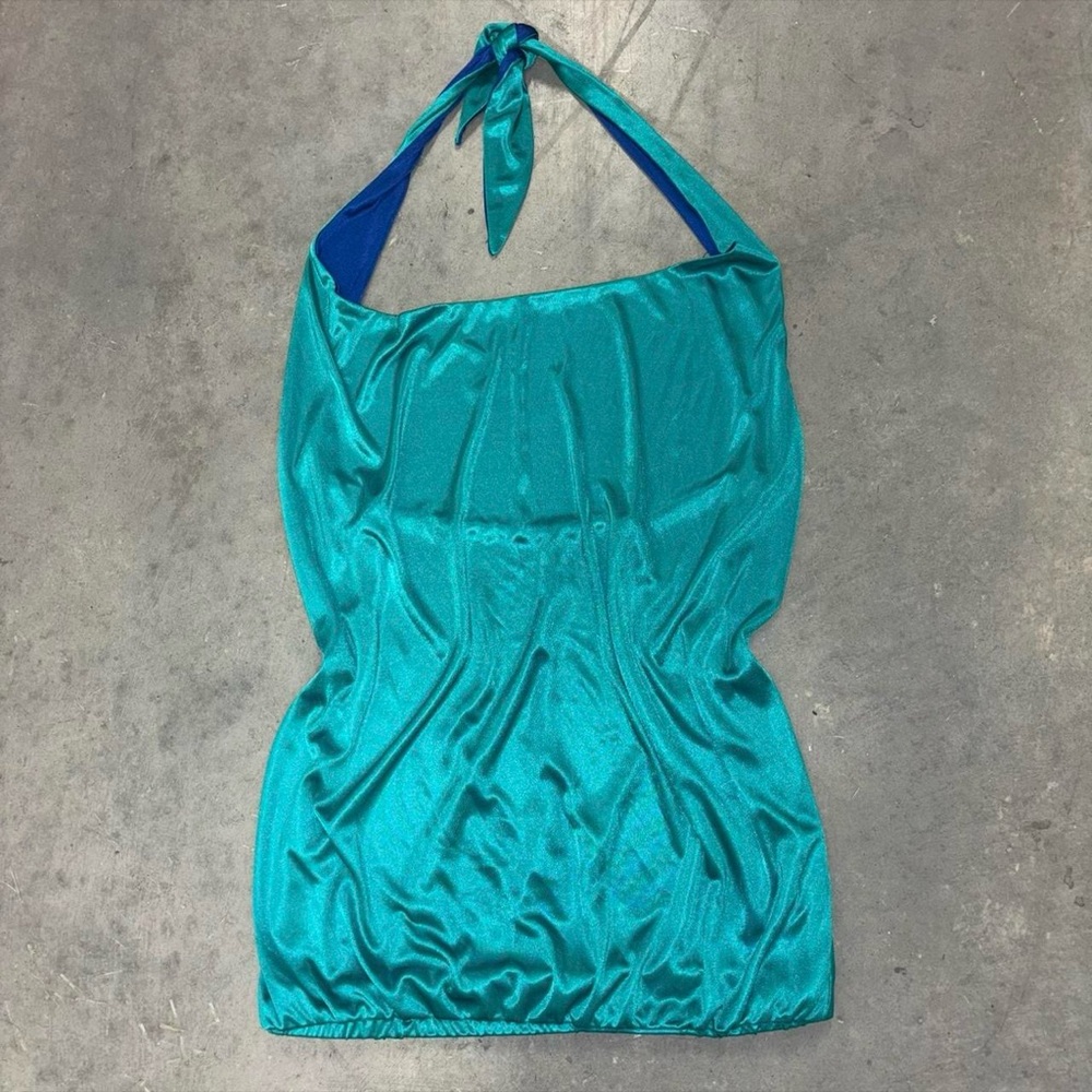 Y2K Silky Satin Halter Top / Mini Dress